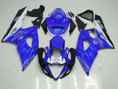 Best Aftermarket 2005-2006 Blue and White Corona Suzuki GSXR 1000 Fairings