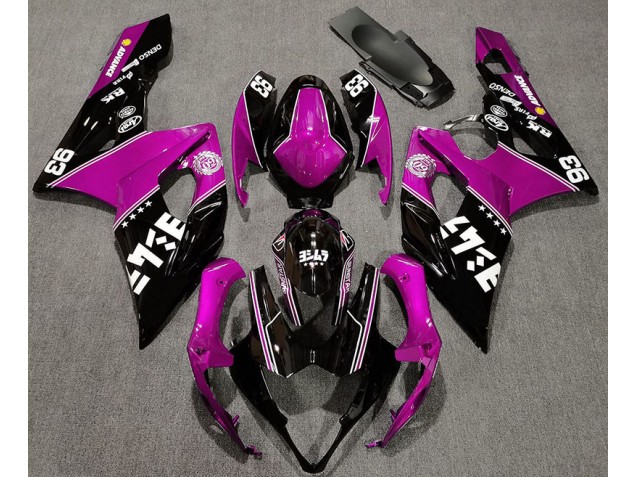 Best Aftermarket 2005-2006 Gloss Pink and Black Custom Suzuki GSXR 1000 Fairings