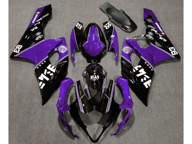 2005-2006 Gloss Purple and Black Custom Suzuki GSXR 1000 Fairings