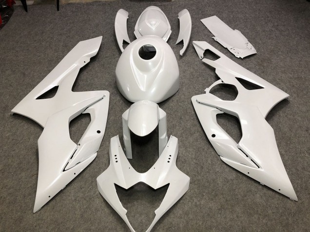 Best Aftermarket 2005-2006 Gloss White Plain Suzuki GSXR 1000 Fairings