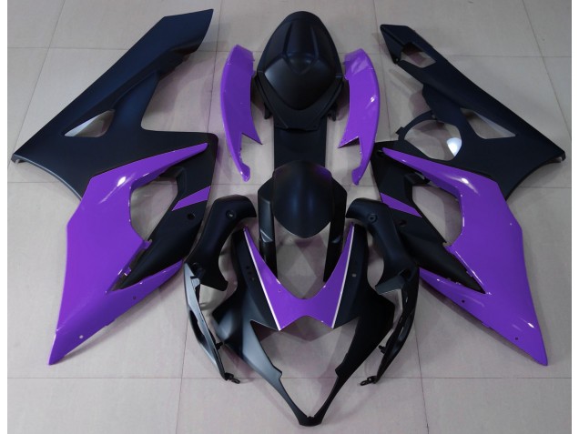 Best Aftermarket 2005-2006 Matte Black & Purple Suzuki GSXR 1000 Fairings