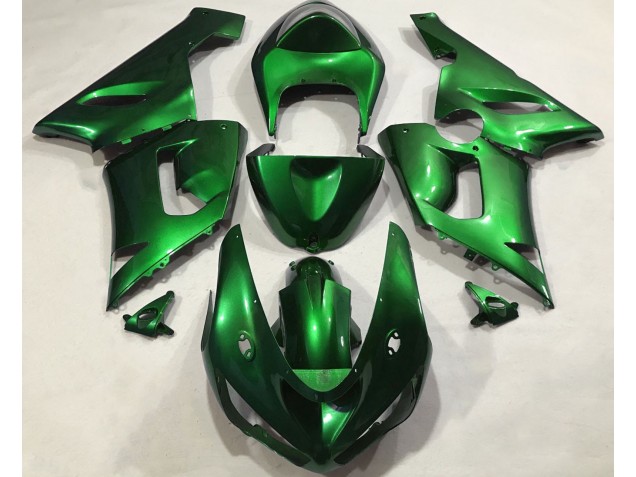 2005-2006 Metallic Green Kawasaki ZX6R Fairings