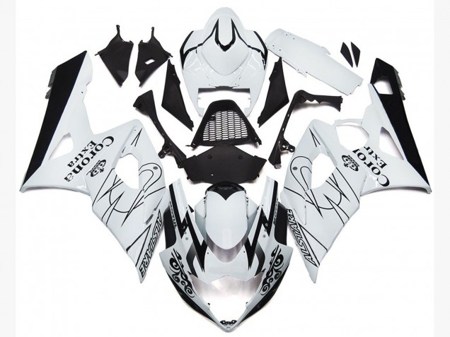 2005-2006 OEM White Corona Style Suzuki GSXR 1000 Fairings