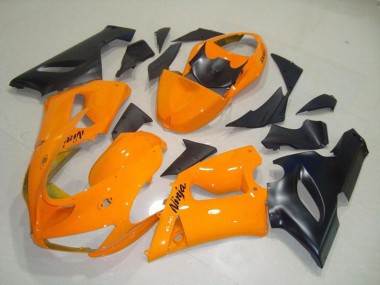 Best Aftermarket 2005-2006 Orange Black Kawasaki ZX6R Fairings