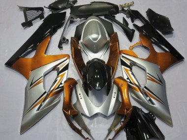 2005-2006 Orange Silver and Black Suzuki GSXR 1000 Fairings