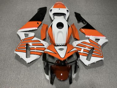 Best Aftermarket 2005-2006 Orange and White Wings Honda CBR600RR Fairings