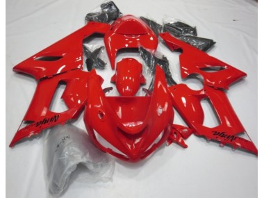 2005-2006 Red Gloss Kawasaki ZX6R Fairings