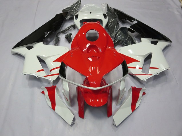 2005-2006 Red and White Style Honda CBR600RR Fairings