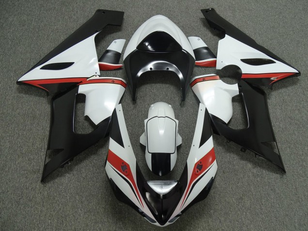 2005-2006 Red white and Black Kawasaki ZX6R Fairings