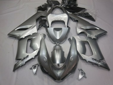 Best Aftermarket 2005-2006 Silver Kawasaki ZX6R Fairings