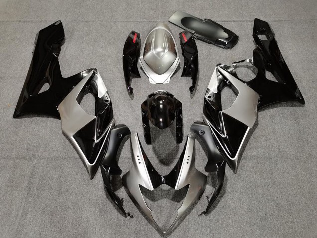 2005-2006 Silver and Black Suzuki GSXR 1000 Fairings