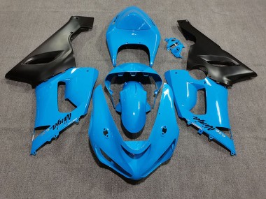 2005-2006 Vibrant Blue Kawasaki ZX6R Fairings