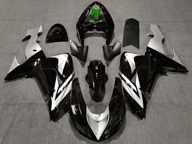 Best Aftermarket 2006-2007 Black and Silver Kawasaki ZX10R Fairings