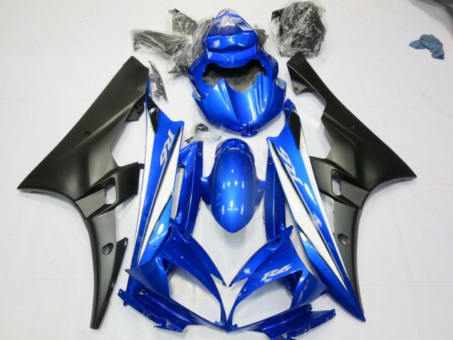 2006-2007 Blue Matte Black Yamaha R6 Fairings