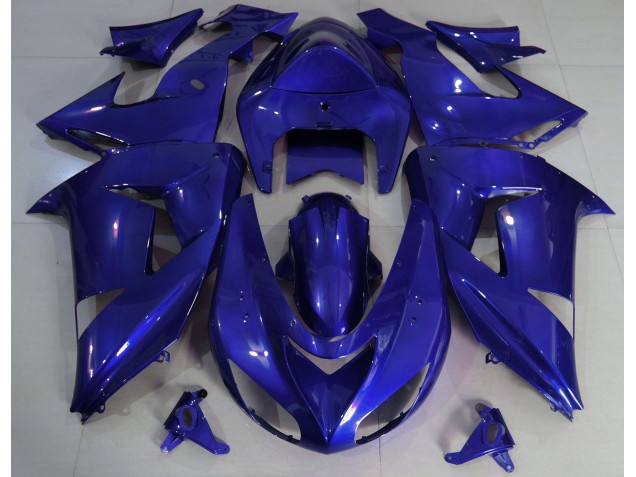 2006-2007 Deep Blue Plain Kawasaki ZX10R Fairings