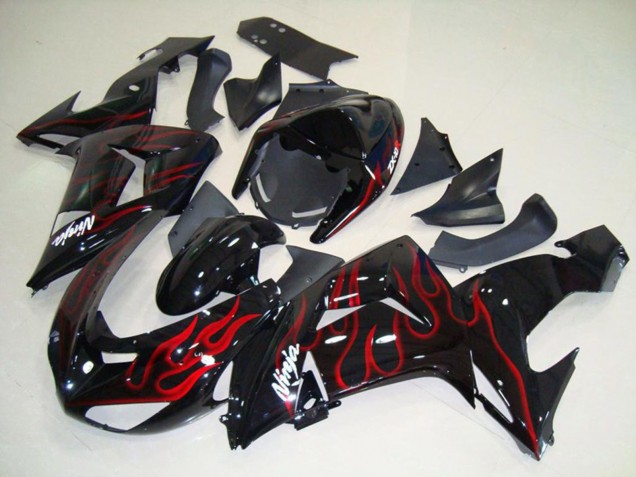 Best Aftermarket 2006-2007 Flame Red Kawasaki ZX10R Fairings