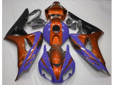 2006-2007 Gloss Orange and Dark Blue Honda CBR1000RR Fairings