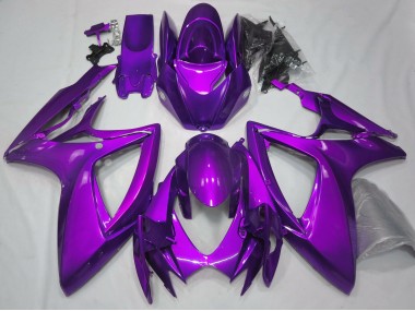 Best Aftermarket 2006-2007 Gloss Purple Plain Suzuki GSXR 600-750 Fairings