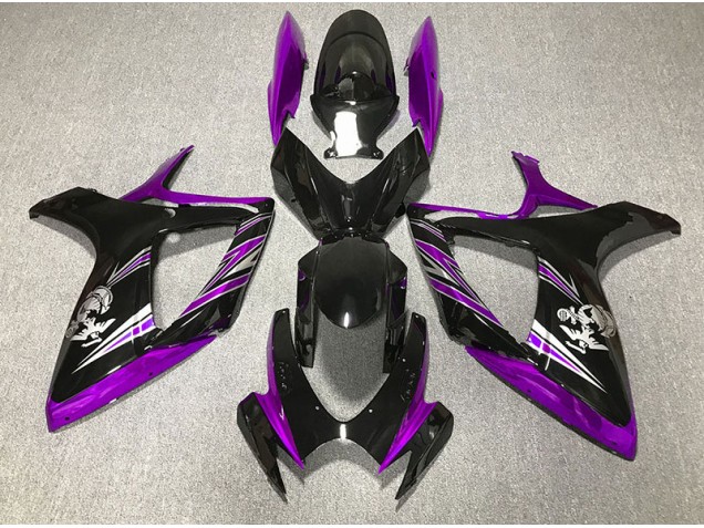 Best Aftermarket 2006-2007 Gloss Purple and Black Design Suzuki GSXR 600-750 Fairings