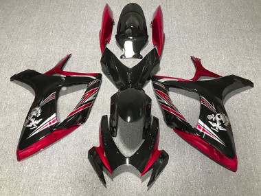 Best Aftermarket 2006-2007 Gloss Red and Black Design Suzuki GSXR 600-750 Fairings