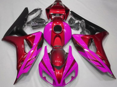 2006-2007 Gloss Red and Pink Honda CBR1000RR Fairings