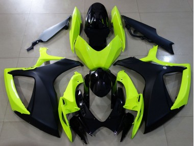 Best Aftermarket 2006-2007 Gloss Yellow & Black Suzuki GSXR 600-750 Fairings