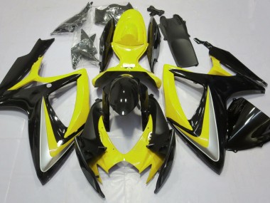 Best Aftermarket 2006-2007 Gloss Yellow Debadged Suzuki GSXR 600-750 Fairings