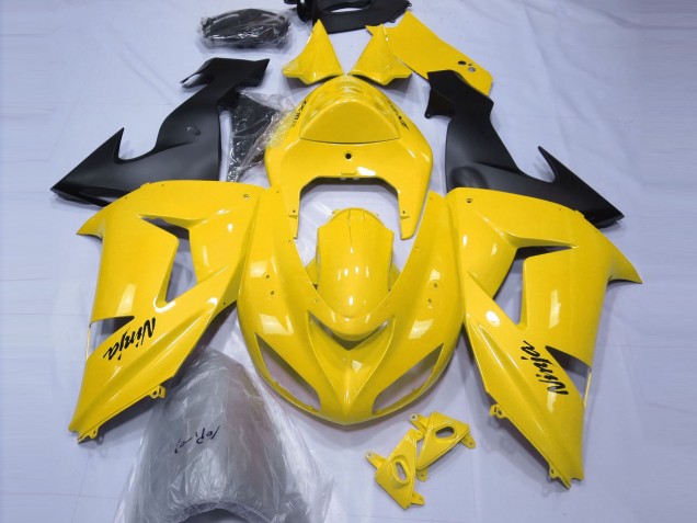 Best Aftermarket 2006-2007 Gloss Yellow Kawasaki ZX10R Fairings