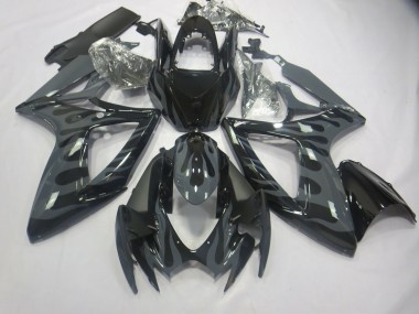 Best Aftermarket 2006-2007 Grey Flame Suzuki GSXR 600-750 Fairings