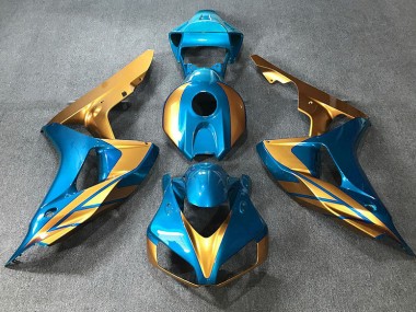 2006-2007 Light Blue & Gold Honda CBR1000RR Fairings