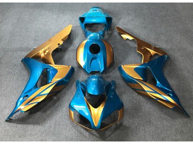 2006-2007 Light Blue & Gold Honda CBR1000RR Fairings