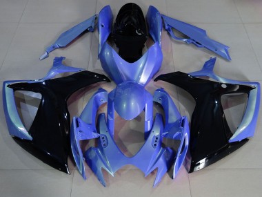 2006-2007 Light Blue and Black Suzuki GSXR 600-750 Fairings