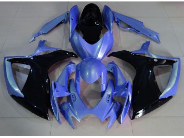 Best Aftermarket 2006-2007 Light Blue and Black Suzuki GSXR 600-750 Fairings