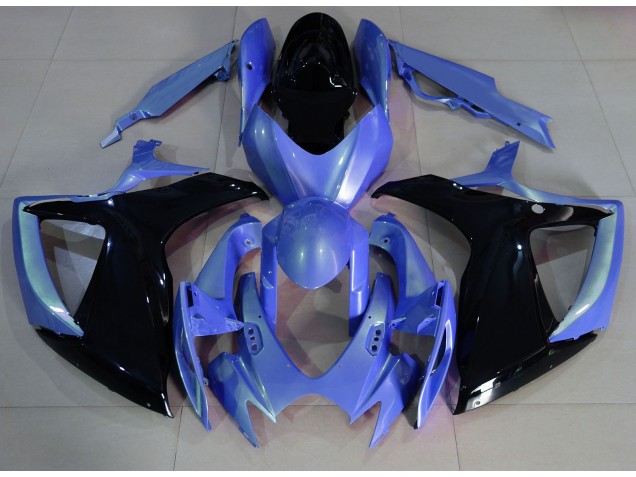 2006-2007 Light Blue and Black Suzuki GSXR 600-750 Fairings