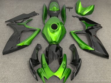 Best Aftermarket 2006-2007 Light Green and Black Suzuki GSXR 600-750 Fairings