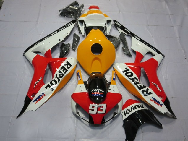 2006-2007 Light Orange White Repsol Honda CBR1000RR Fairings