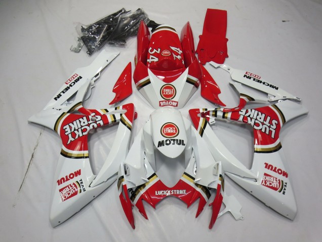 Best Aftermarket 2006-2007 Lucky Strike Suzuki GSXR 600-750 Fairings