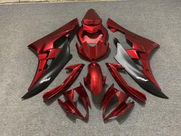 Best Aftermarket 2006-2007 Maroon and Black Yamaha R6 Fairings