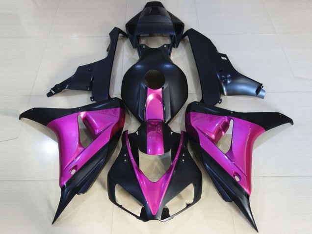 2006-2007 Matte Black & Pink Honda CBR1000RR Fairings