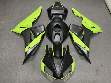 2006-2007 Matte Gray Black and Green Honda CBR1000RR Fairings