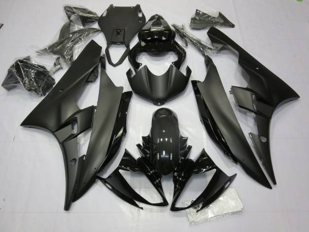 Best Aftermarket 2006-2007 Matte and Gloss Black Yamaha R6 Fairings