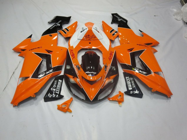 2006-2007 Orange Black Kawasaki ZX10R Fairings