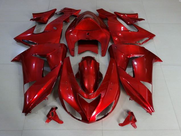 2006-2007 Red Deep Gloss Kawasaki ZX10R Fairings