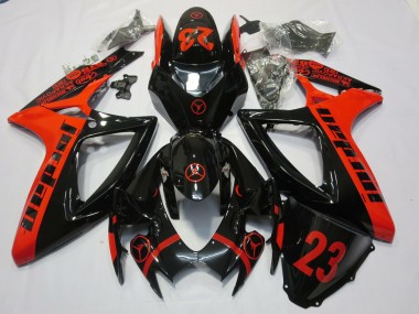 Best Aftermarket 2006-2007 Red Jordan Suzuki GSXR 600-750 Fairings