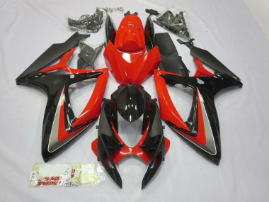 2006-2007 Red and Black Suzuki GSXR 600-750 Fairings