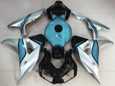 2006-2007 Silver and Light Blue Custom Honda CBR1000RR Fairings