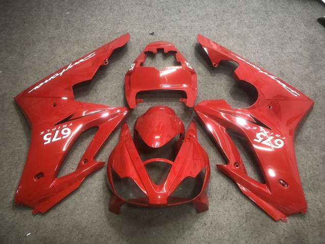 2006-2008 Red with White Decals Triumph Daytona 675 Fairings