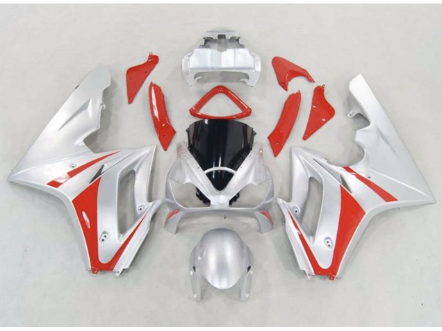 2006-2008 Silver and Red Triumph Daytona 675 Fairings