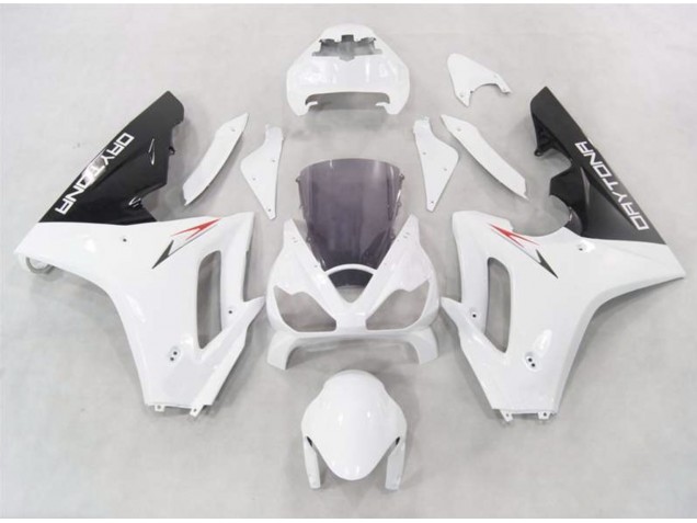 2006-2008 White w Black lowers Triumph Daytona 675 Fairings