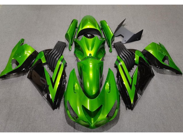 Best Aftermarket 2006-2011 Bright Green & Black Kawasaki ZX14R Fairings